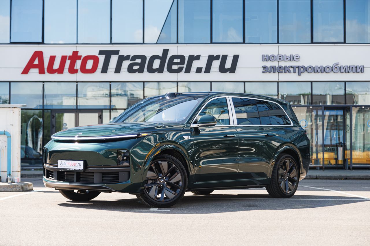 Premium electric SUV from China in the showroom